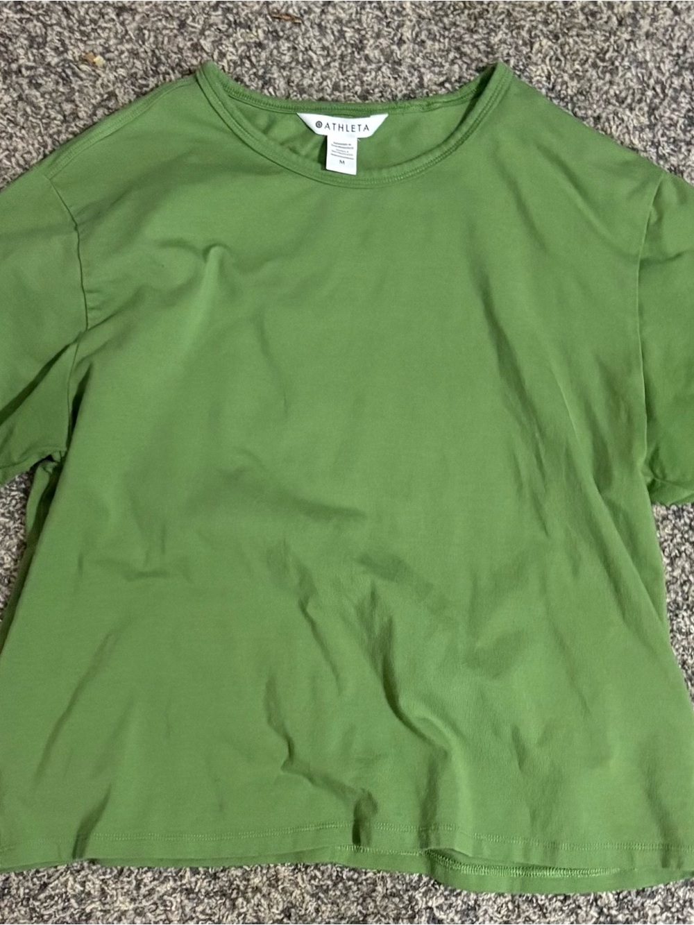Athleta Olive Green Short-Sleeve Crewneck Tee